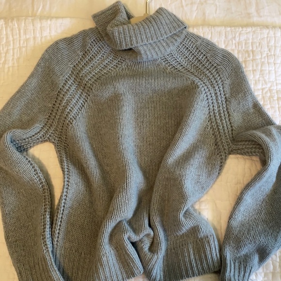 360 Cashmere Sweaters Baby Blue 36 Cashmere Turtleneck